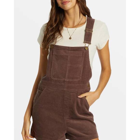 NEW BILLABONG sand canyon corduroy overalls in kona - Picture 3 of 3
